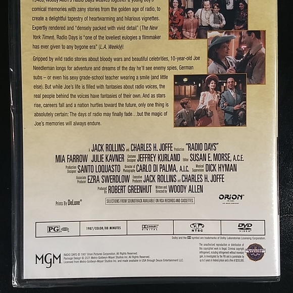 Factory Sealed "Radio Days" DVD - Picture 4 of 8